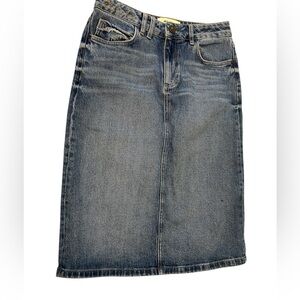 Mos Mosh size 36 (6 see measurements )  EUC denim logo Pencil Skir